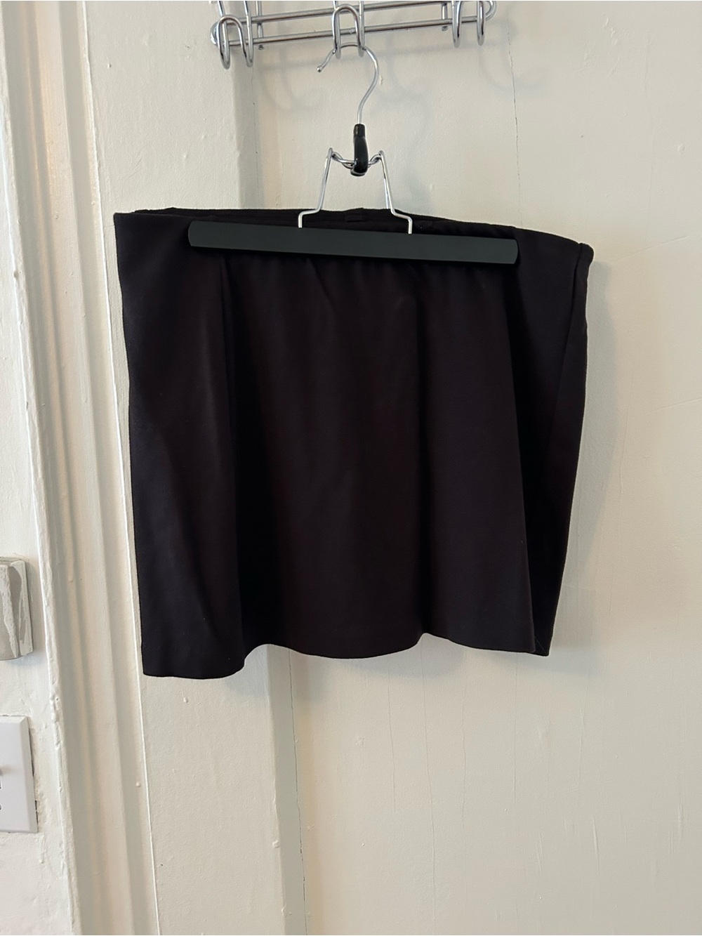 Divided Black Mini Skirt - Sleek A-Line